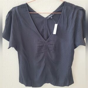 Madewell black textured top